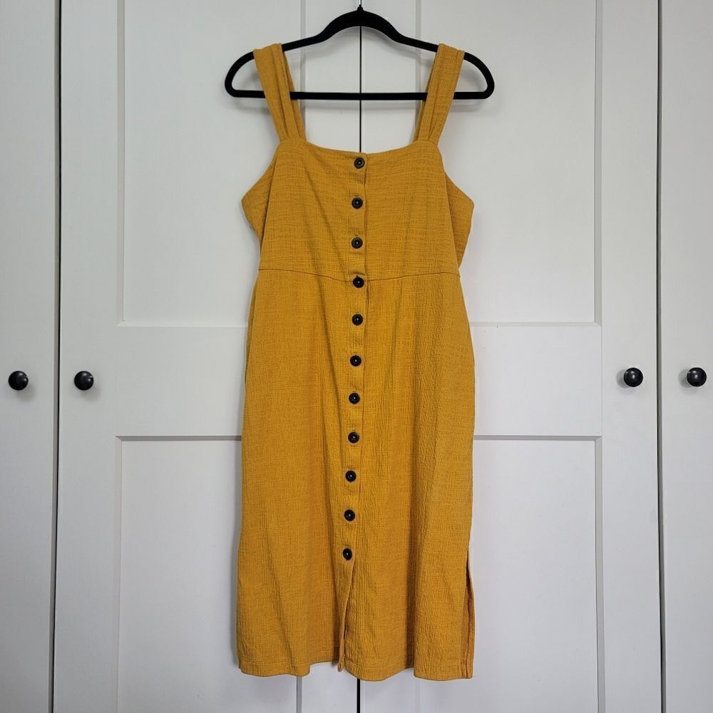 Madewell texture and thread button front tank dress, medium - Picture 9 of 12